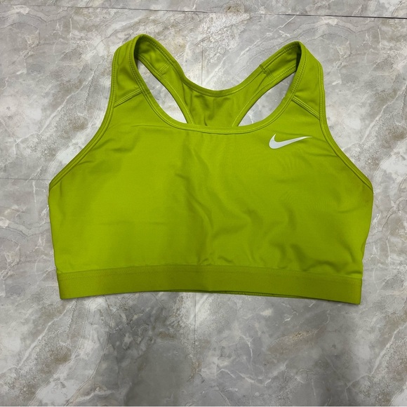 Nike Lime Green Sports Bra with Performance Fabric - Picture 1 of 4